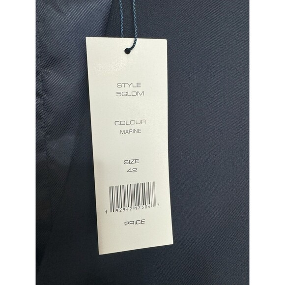 French Connection Sz 42 Vest In Marine Blue Rayon Blend V-Neck Casual ASOS New - Picture 9 of 12